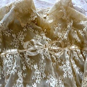 Vintage lace nightgown and robe